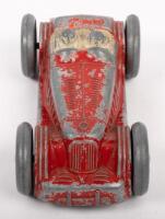 CASTLE ART BROOKLANDS&nbsp;STYLE METAL RACER: A Birmingham Vintage Metal Racer. A Castle Art Product, made in Birmingham UK. A traditional Brookland's style all metal racing car, circa 1950's approx 11.5cm - 3