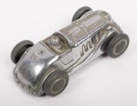 CASTLE ART - GAIETY BROOKLANDS RACER: A Single Seat Brookland's style race car in silver,&nbsp;circa 1960's. Made in Birmingham UK. Approx 8.3cm long - 2