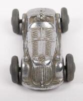CASTLE ART - GAIETY BROOKLANDS RACER: A Single Seat Brookland's style race car in silver,&nbsp;circa 1960's. Made in Birmingham UK. Approx 8.3cm long - 3