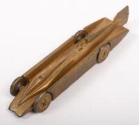 GOLDEN ARROW SIR HENRY SEGRAVE&nbsp;LAND SPEED RECORD: A World Speed Record Holder. A model of the "Golden Arrow" land speed record racer that drove at 231.45 mph at Daytona Beach in March 1929.&nbsp;Approx 13cm