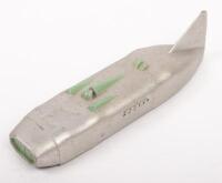THUNDERBOLT LAND SPEED RACER: A Dinky Toys 23S/222 Thunderbolt Land Speed Car, a replica of the Captain George Easton streamlined race car raced in September 1937, this is the silver body green trim version. Dinky toys, made in England by Meccano&nbsp;Limited.