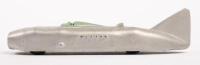 THUNDERBOLT LAND SPEED RACER: A Dinky Toys 23S/222 Thunderbolt Land Speed Car, a replica of the Captain George Easton streamlined race car raced in September 1937, this is the silver body green trim version. Dinky toys, made in England by Meccano&nbsp;Limited. - 4