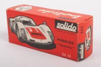PORSCHE CARRERA 6: A Porsche Carrera 6 race car, an extremely lightish blue colour with race car number 31, manufactured by Solido, product number #151, made in France - 2