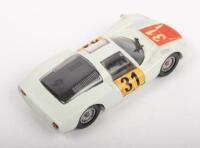 PORSCHE CARRERA 6: A Porsche Carrera 6 race car, an extremely lightish blue colour with race car number 31, manufactured by Solido, product number #151, made in France - 4