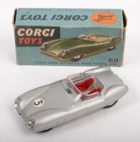 LOTUS MARK ELEVEN: A Lotus mark eleven Le Mans racing car, silver in colour, with racing number 3, manufactured by Corgi toys, product number #151, made in Great Britain, within original box