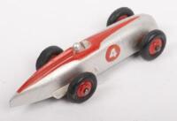 DINKY: An early Dinky model of a MG race car No.220 in silver and red #4, made in England&nbsp; - 2