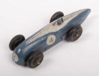 DINKY TOYS: An early Dinky Toys&nbsp;No.220 MG Race car in blue and silver #4, made in England