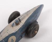 DINKY TOYS: An early Dinky Toys&nbsp;No.220 MG Race car in blue and silver #4, made in England - 4