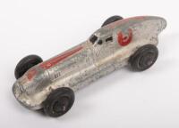 DINKY TOYS: A Dinky Toys No.23B Hotchkiss Race Car #5 in silver, circa 1934, made in England by Meccano/Dinky Toys