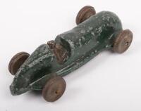 MERCEDES BENZ: An early heavy cast model based on 1935 Mercedes Benz, green with seated driver figure, no manufacturer or country of origin located on model - 2