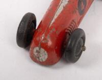 DINKY TOYS: An early Dinky Toys No.220 of a MG Race car in red & silver #4, made in England - 4