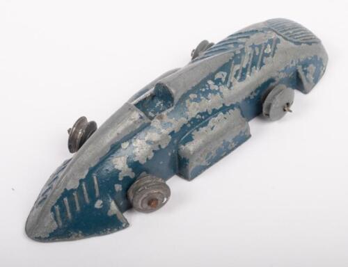 48 · TIMPO TOYS LAND SPEED RACER: A Timpo Toys, land speed racer, blue, made in England