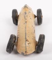 TIMPO TOYS RACE CAR BEIGE: A Timpo Toys model race car, based on a land speed race car, beige, made in England - 3