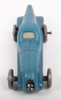 RENAULT: A circa 1938 model of a Renault Nervasport landspeed race car in blue with solid silver wheels, approx 10cm in length - 3