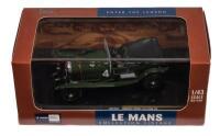 BENTLEY SPORT 4.5 LITRE #4 LE MANS WINNER 1928: A Bentley sport 4.5 litre, #4 winner Le Mans 1928, as driven by W. Barnato & B. Rubin, product number LM1928, manufactured IXO models, in Le Mans collection vintage packaging