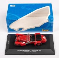 ALFA ROMEO 8C #8 LE MANS WINNER 1932: An Alfa Romeo 8C, #8 winner Le Mans 1932, as driven by R. Sommer & L. Chinetti, product number LM1932, manufactured by IXO models