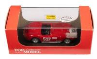 MASERATI 450S 1957 MILLE MIGLIA STIRLING MOSS: A Maserati 450S model car, the number #537 race car as driven by Stirling Moss & Denis Jenkinson in the 1957 edition of the Mille Miglia, made in Italy, manufactured by top model collection, product number TM