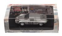 PORSCHE 718 GTR TARGA FLORIO 1963: A Porsche 718 GTR model car, the number #160 race car, as driven by Bonnier & Abate, to victory in the 1963 Targa Florio race, manufactured by Spark models, product number 43TF63, comes in the Targa Florio packaging&nbsp;