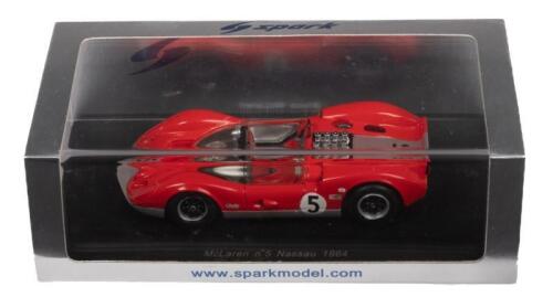 McLAREN ELVA #5 NASSAU 1964 BRUCE McLAREN: A McLaren Elva model car, this is the number #5 race car, from Nassau 1964, as driven by Bruce McLaren, manufactured by Spark models, product number S1103