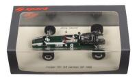 COOPER T81 RINDT GERMAN GP 1966: A Cooper T81 model car, the number #8 grand prix, which finished 3rd in the German GP of 1966, as driven by Jochen Rindt, manufactured by Spark models, product number S5291&nbsp;