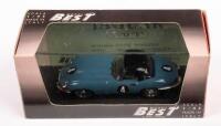 JAGUAR TIPO E SPYDER OULTON PARK 1961: A Jaguar E type model, the number #4 race car, as driven at Oulton Park 1961, made in Italy, manufactured by Model Best, product number 9036&nbsp;