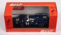 LOLA T70 COUPE SPA 1968: A Lola T70 coupe model car, the number #31 race car as raced in the 1000km spa race in 1968, as driven by Epstein and Liddel, product number 9158, manufactured by Best model, made in Italy&nbsp;