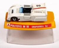 M 18 CHAPARRAL 2J: A 1:43 scale 1970 M 18 Chaparral 2J,&nbsp;in original box, manufactured by Politoys