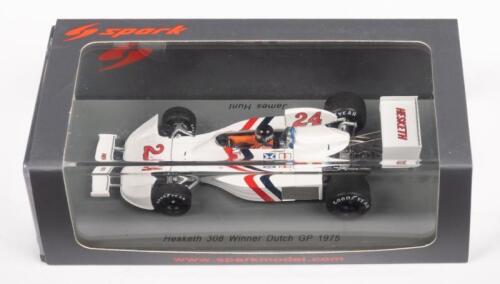 JAMES HUNT HESKETH 308 WINNER DUTCH GP: A 1:43 scale 1975 Hesketh 308 Winner Dutch GP, in original box, manufactured by Spark Models, model No. S2239