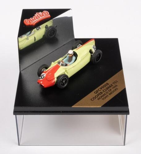 COPPER CLIMAX T51 MONACO GP 1960 TONY BROOKS: A Limited Edition (0949/2000) 1:43 scale 1960 Copper Climax T51 Monaco GP Tony Brooks, in original box, manufactured by Quartzo, model No. QFC99008 with certificate