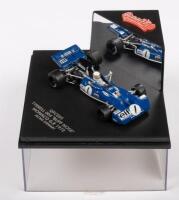 TYRRELL 004 'BUFF NOSE' MONACO GP 1972 JACKIE STEWART: A Limited Edition (0649/2000) 1:43 scale 1972&nbsp;Tyrrell 004 'Buff Nose' Monaco GP Jackie Stewart,&nbsp;in original box, manufactured by Quartzo, model No. QFC055 with certificate