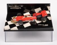 LOTUS 72 1970 J. RINDT: A 1:43 scale 1970 Lotus 72 J. Rindt,&nbsp;in original box, manufactured by Minichamps