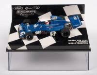 TYRRELL 006 1973 J. STEWART WORLD CHAMPION: A 1:43 scale 1973&nbsp;Tyrrell 006 J. Stewart World Champion,&nbsp;in original box, manufactured by Minichamps