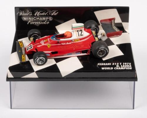 FERRARI 312 T N. LAUDA WORLD CHAMPION: A 1:43 scale 1975 Ferrari 312 T N. Lauda World Champion, in original box, manufactured by Minichamps