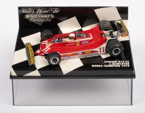 272 · FERRARI 312 T4 J. SCHECKTER WORLD CHAMPION 1979: A 1:43 scale 1979 Ferrari 312 T4 J. Scheckter World Champion, in original box, manufactured by Minichamps