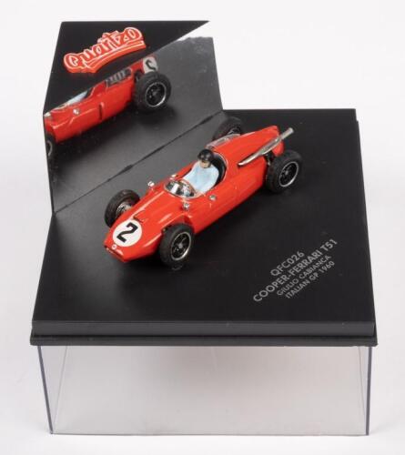 COOPER FERRARI T51: A Limited Edition (1981/2500) 1:43 scale Quartzo Cooper Ferrari T51 Giulo Cabianca Italian GP 1960, model No. QFC026
