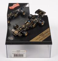 LOTUS 72E:&nbsp;A 1:43 scale Quartzo Lotus 72E&nbsp;Ronnie Peterson 'J.P.S.' winner Italian GP 1973