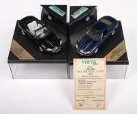 JAGUAR XKR COUPE, JAGUAR XK8 OPEN CABRIOLET: Two&nbsp;1:43 scale Vitesse&nbsp;including a Limited Edition (1395/2500) Jaguar XKR Coupe 1998 and a Jaguar XK8 Open Cabriolet