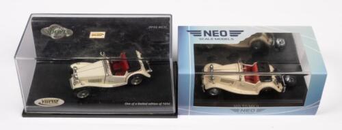 MGTC, MG TD MK II: Two 1:43 scale Vitesse/Neo Models including a Limited Edition (0461/1656) MGTC and a MG TD MK II