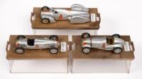 MERCEDES BENZ W125, AUTO UNION REKORDWAGON, AUTO UNION TYPE C: Three&nbsp;1:43 scale Brumm&nbsp;Models&nbsp;including a Mercedes Benz W125 #6 Italian GP 1937, Auto Union Rekordwagon Carenata 1937 and a Auto Union Type C German GP 1936