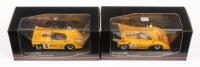 MCLAREN M8A, MCLAREN M8F: Two&nbsp;1:43 scale McLaren Collection Minichamps including a McLaren M8A Can Am Series 1968 Denny Hulme and a McLaren M8F Can Am Series 1971 Peter Revson