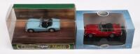 TRIUMPH TR3A OPEN TOP, DAIMLER&nbsp;SP250: Two&nbsp;1:43 scale Oxford - Corgi models&nbsp;including a Triumph TR3A Open Top and a Daimler SP250
