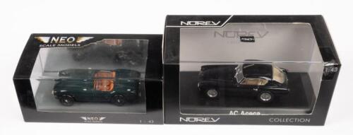 453 · BRISTOL AC ACE, BRISTOL AC ACECA: Two 1:43 scale Norev/NEO models including a AC ACE Bristol and a AC ACECA Bristol