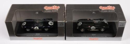 460 · JAGUAR D TYPE, JAGUAR XK120 C TYPE: Two 1:43 scale Quartzo models including a 1956 Jaguar D Type #4 Winner Le Mans Sanderson-Flockhart and a 1951 Jaguar XK120 C Type #20 Winner Le Mans Walker-Whitehead