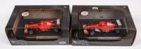 F1 FERRARI SCHUMACHER: Two&nbsp;1:43 scale Hot Wheels Racing&nbsp;models including a Ferrari F2001/F2002 Michael Schumacher