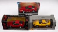 FERRARI 575 MARANELLO, FERRARI 456 GT, FERRARI 550 MARANELLO: Three&nbsp;1:43 scale Bang - Maisto&nbsp;models including a Ferrari 575M Maranello, Ferrari 456 GT 'Prova' and a 1996 Ferrari 550 Maranello