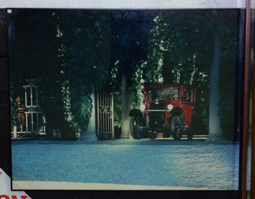 BMW: A large framed & glazed photograph of a 1928 BMW Dixi, 98cm high, 122cm wide