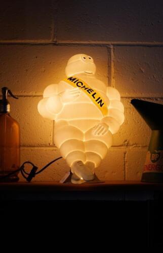 MICHELIN: A large Michelin Bibendum figure fixed to base with working internal&nbsp;light, approx 41cm high