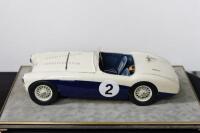 AUSTIN-HEALEY: A large exceptional (likely 1:10 scale) finely detailed model of a 1955 Austin-Healy 100S chassis AHS3701, thought to be scratch built by John Shinton in the UK, together with a framed collage presented to David Jones in appreciation of sev - 6