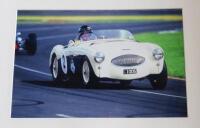 AUSTIN-HEALEY: A large exceptional (likely 1:10 scale) finely detailed model of a 1955 Austin-Healy 100S chassis AHS3701, thought to be scratch built by John Shinton in the UK, together with a framed collage presented to David Jones in appreciation of sev - 14