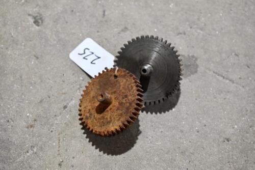 CAMS: A pair of face cams, circa 1910's-1920's. Possibly Rover, Triumph. [Location: Sydney]